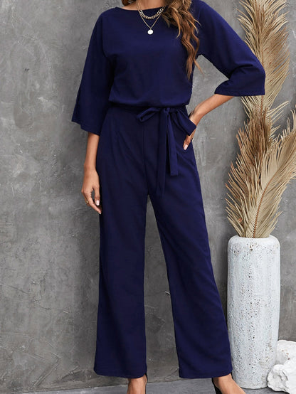 Off Shoulder Slim Fit Short Sleeve Ruffle Jumpsuit