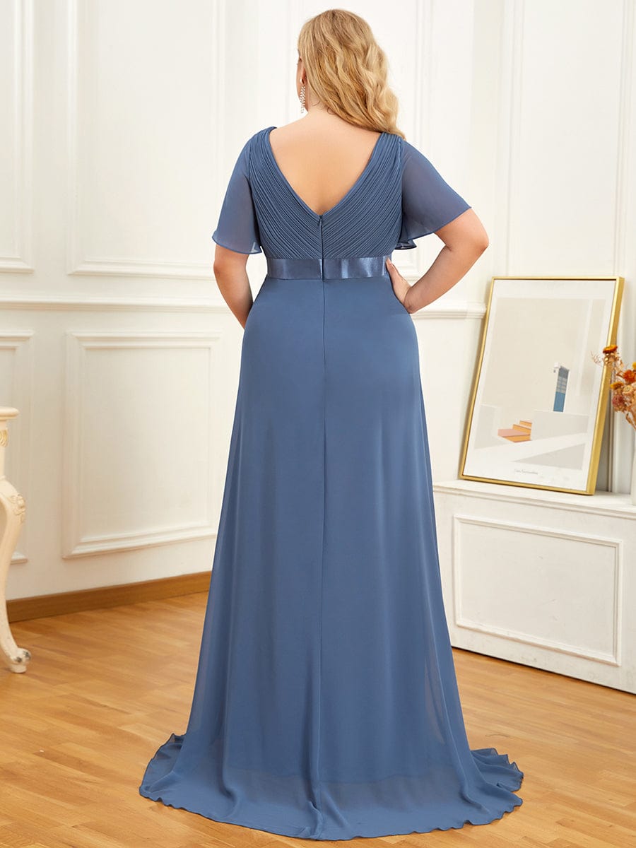 Adorable Deep V-neck Wholesale Maternity Dress for Plus Size Women