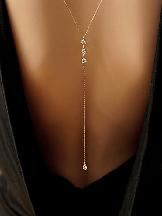 Women's necklace Elegant Wedding Pure Color Necklaces / Gold / Silver / Fall / Winter / Spring - LuckyFash™