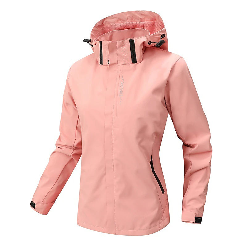 Women's Softshell Jacket Hiking Jacket Hiking Windbreaker Outdoor Thermal Warm Windproof Outerwear Winter Jacket Full Length Hidden Zipper Fishing Camping / Hiking / Caving Traveling Black Pink Light