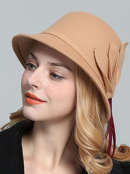 Women's Hat Fedora Hat Black Wine Fuchsia Outdoor Dailywear Holiday Floral Flower Portable Windproof Comfort - LuckyFash™