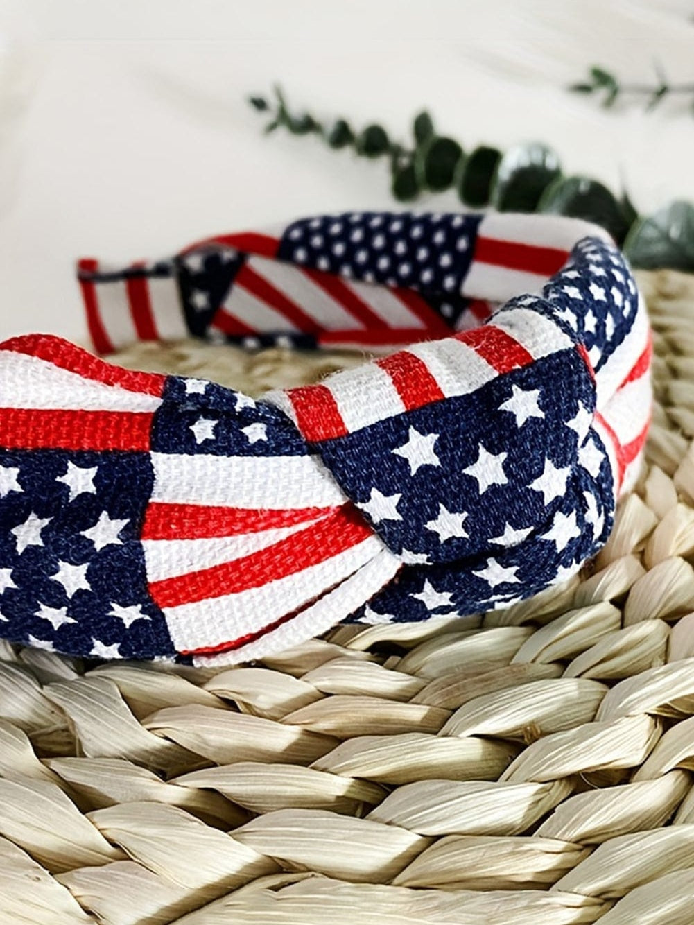 American Flag Inspired Navy Blue Knotted Headband