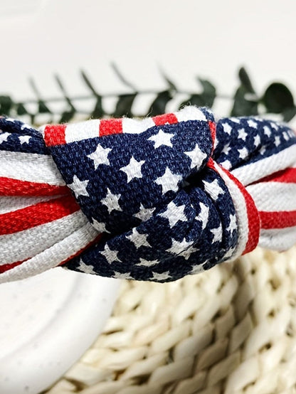 American Flag Inspired Navy Blue Knotted Headband