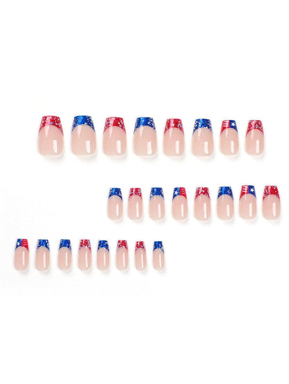 American Flag Nail Decal Set