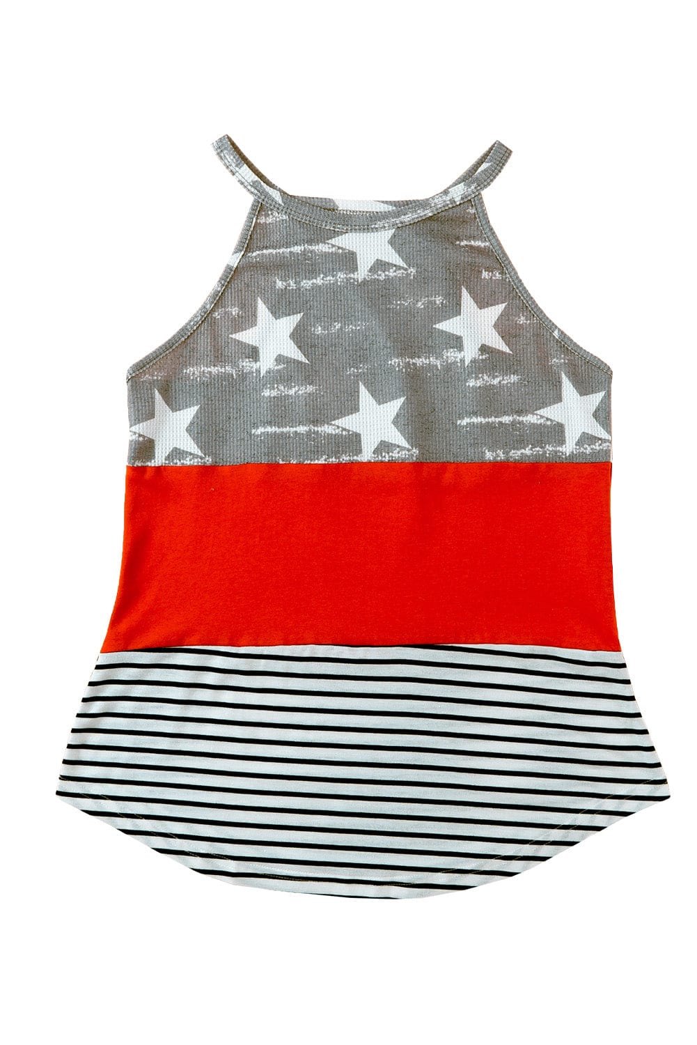 American Patriotism Color Block Sleeveless Tank Top