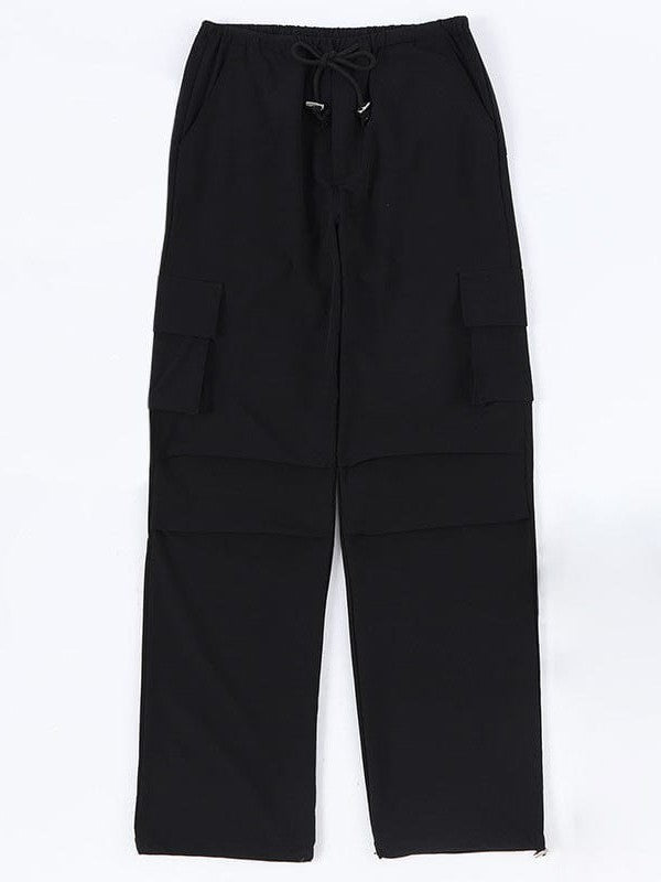 American Vintage High-Waisted Wide Leg Pants with Multi-Pockets