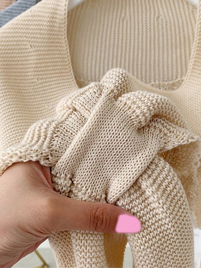 Women's Shrug Jumper Ribbed Knit Knitted Thin Pure Color V Neck Basic Stylish Outdoor Daily Spring Summer Pink Yellow One-Size / Sleeveless / Sleeveless / Holiday / Casual / Regular Fit - LuckyFash™