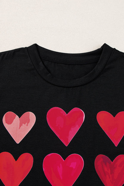 Black Valentine's Day Heart T-Shirts