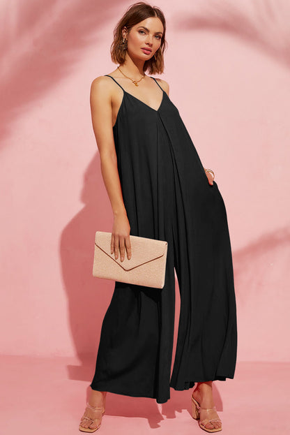 Fashionable Loose Fit Wide Leg Jumpsuit