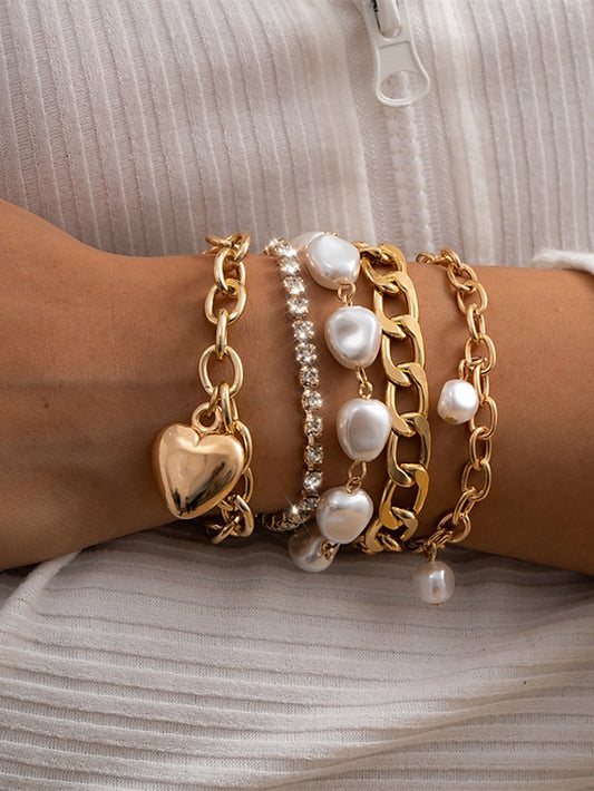 Women's Bracelets Casual Street Heart Bracelets & Bangles - LuckyFash™