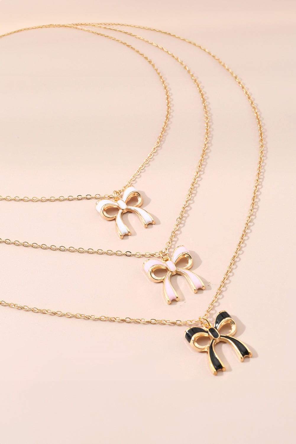 Bowknot Triple Layer Necklace