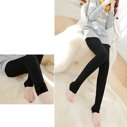 Women's Fleece Pants Normal Fleece Plain Black Red Fashion Mid Waist Full Length Daily Fall & Winter