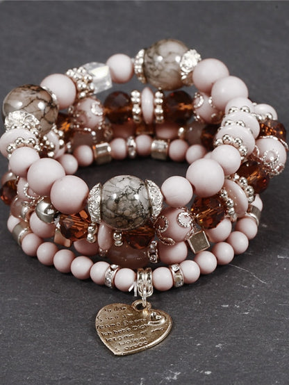 Women's Bracelets Ethnic Style Party Heart Bracelets & Bangles / Imitation Pearl / Black / Red / Fall / Winter - LuckyFash™