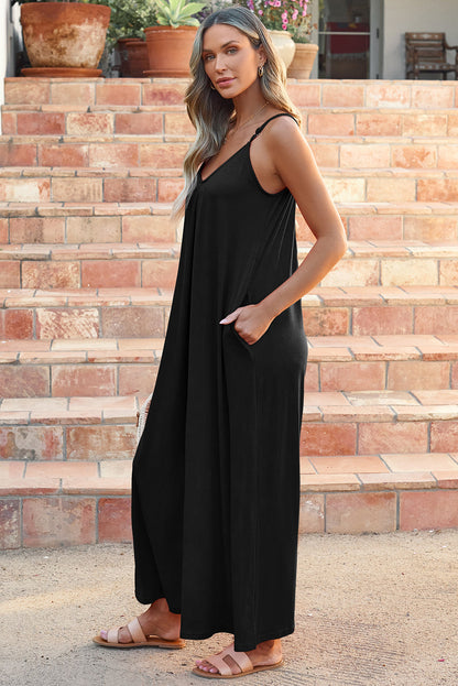 Fashionable Loose Fit Wide Leg Jumpsuit