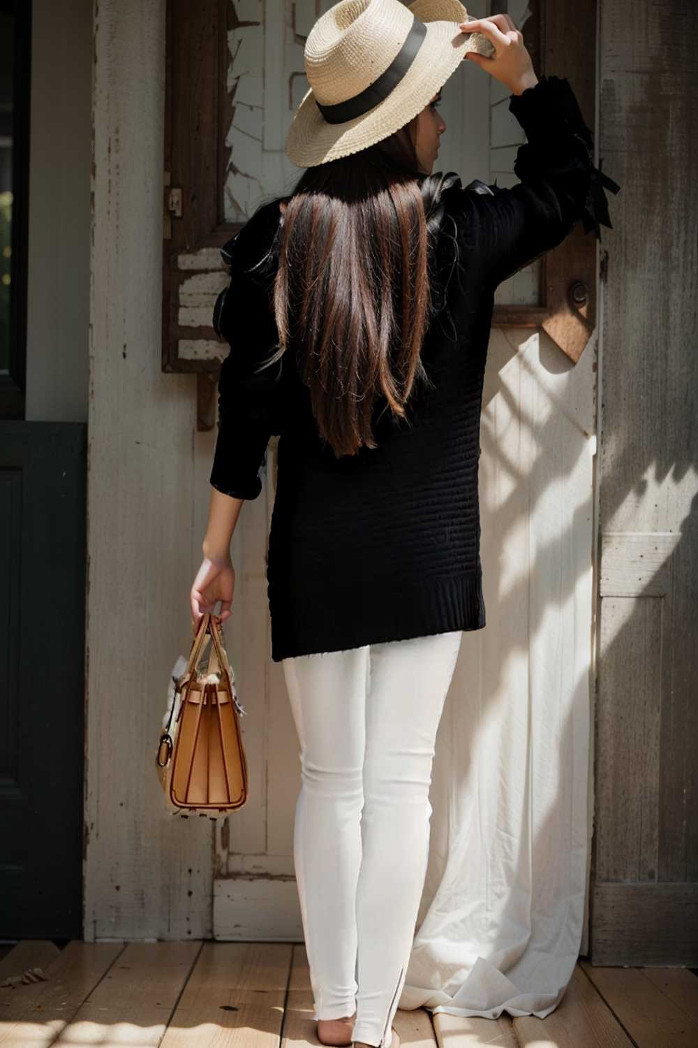 casual chunky knit mock neck long sleeve split pullover sweater 105607