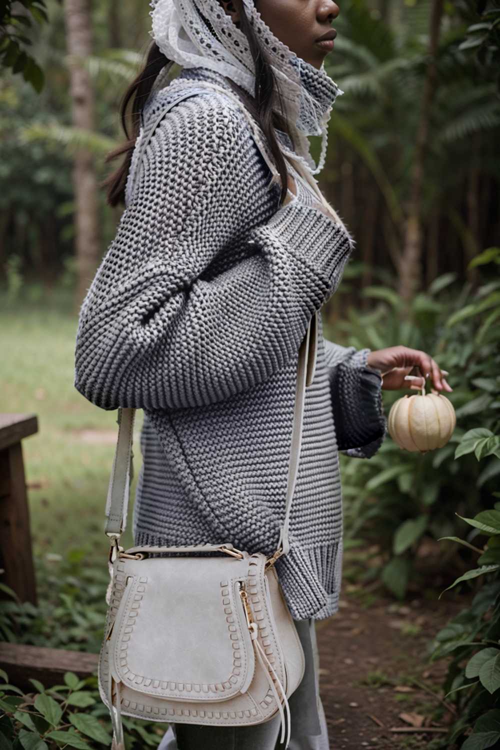 casual chunky knit mock neck long sleeve split pullover sweater 106665