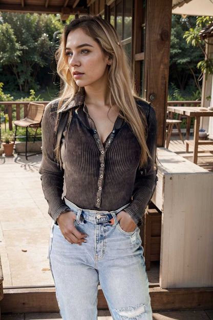 casual zip cardigan long sleeve knit hoodie shirt drop shoulder v neck closed jewel 108080