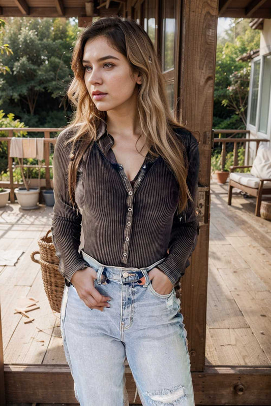casual zip cardigan long sleeve knit hoodie shirt drop shoulder v neck closed jewel 104899