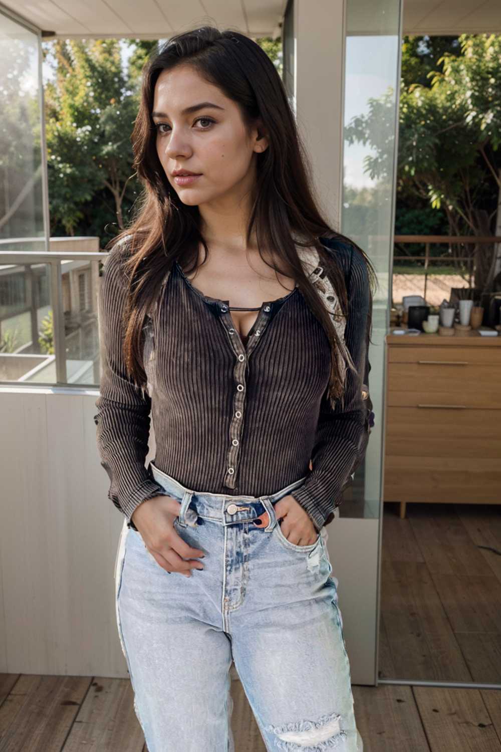 casual zip cardigan long sleeve knit hoodie shirt drop shoulder v neck closed jewel 107066