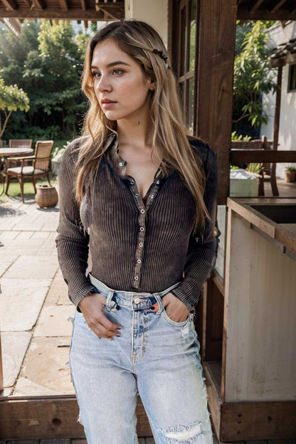 casual zip cardigan long sleeve knit hoodie shirt drop shoulder v neck closed jewel 107208