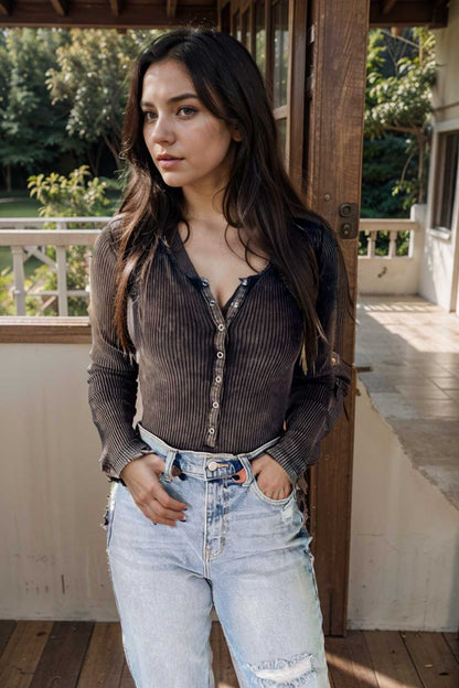 casual zip cardigan long sleeve knit hoodie shirt drop shoulder v neck closed jewel 107064