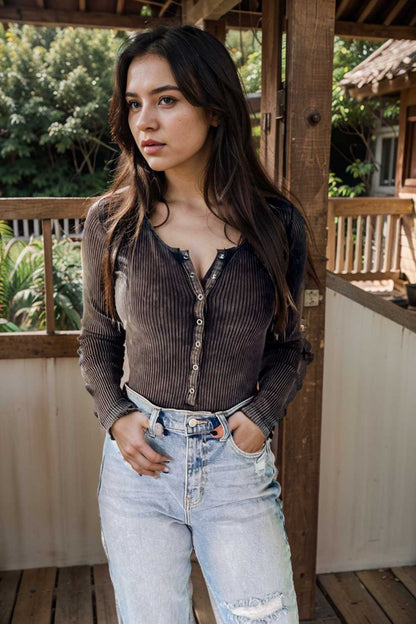 casual zip cardigan long sleeve knit hoodie shirt drop shoulder v neck closed jewel 107206