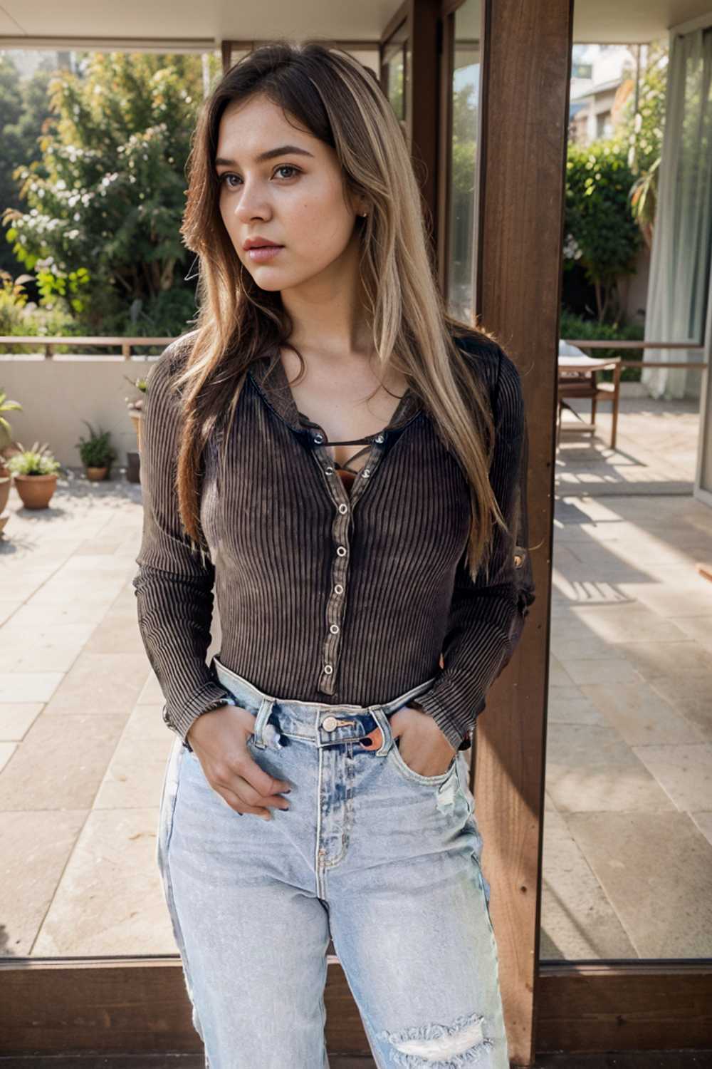 casual zip cardigan long sleeve knit hoodie shirt drop shoulder v neck closed jewel 107203