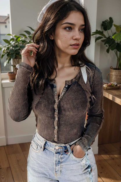 casual zip cardigan long sleeve knit hoodie shirt drop shoulder v neck closed jewel 107041