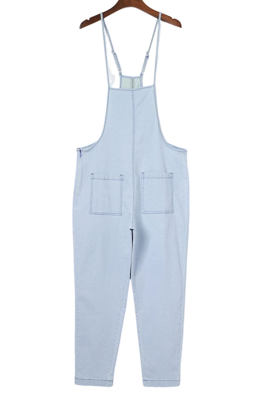 Straight Plus Size Curve Dark-Wash Plus-Size Jean Overalls