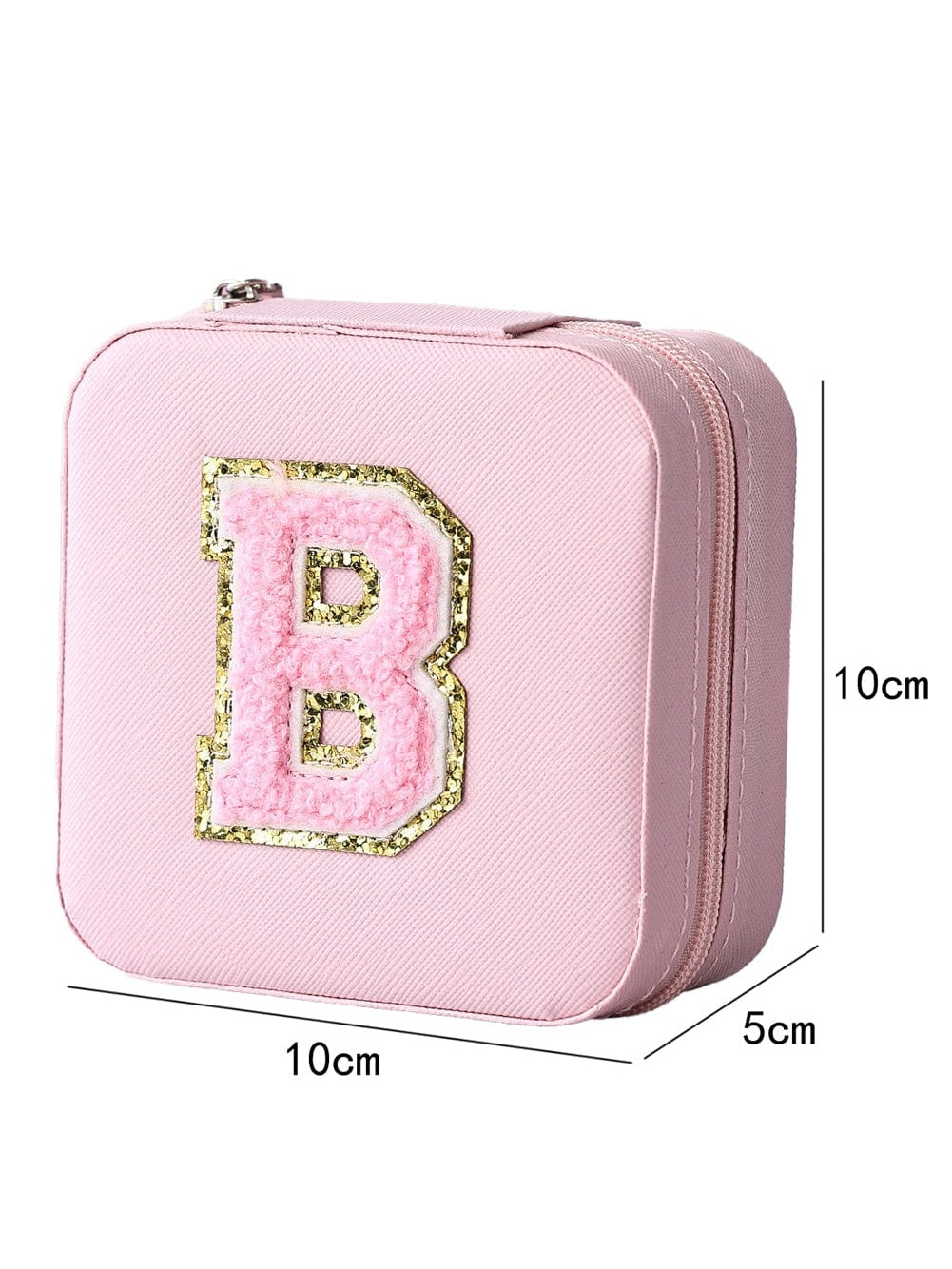 Chenille Letter Graphics Mini Jewelry Case with Mirror