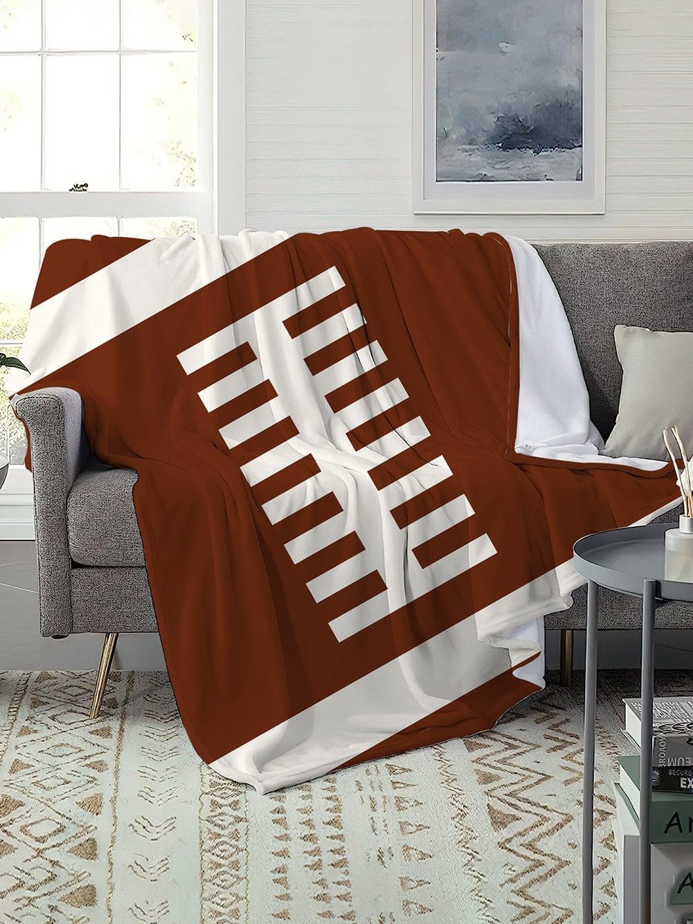 Chestnut Ball Game Fashion Fleece Blanket 130*150cm