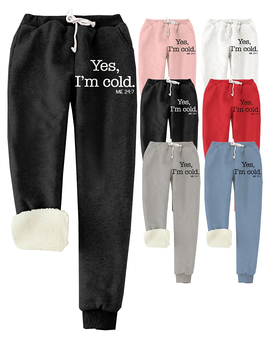 Women's Sweatpants Normal Polyester Letter Light Pink Transparent Blue Sweatpants High Rise Full Length Daily Wear Fall & Winter