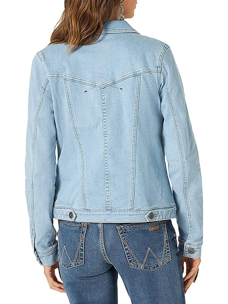 Classic Buttoned Pocket Blue Denim Jacket