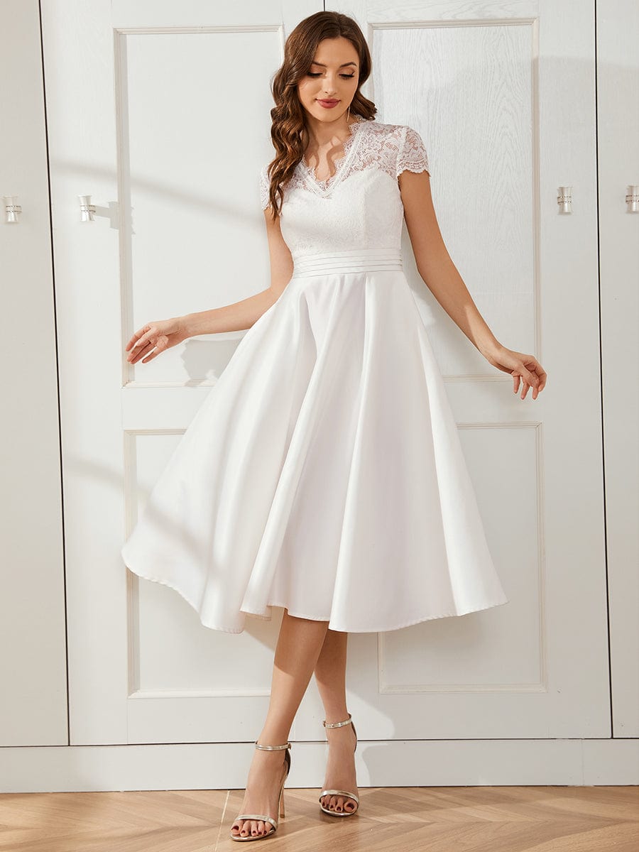 Cocktail Dresses with Short Sleeves and Knee-Length for Women