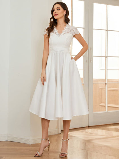 Cocktail Dresses with Short Sleeves and Knee-Length for Women