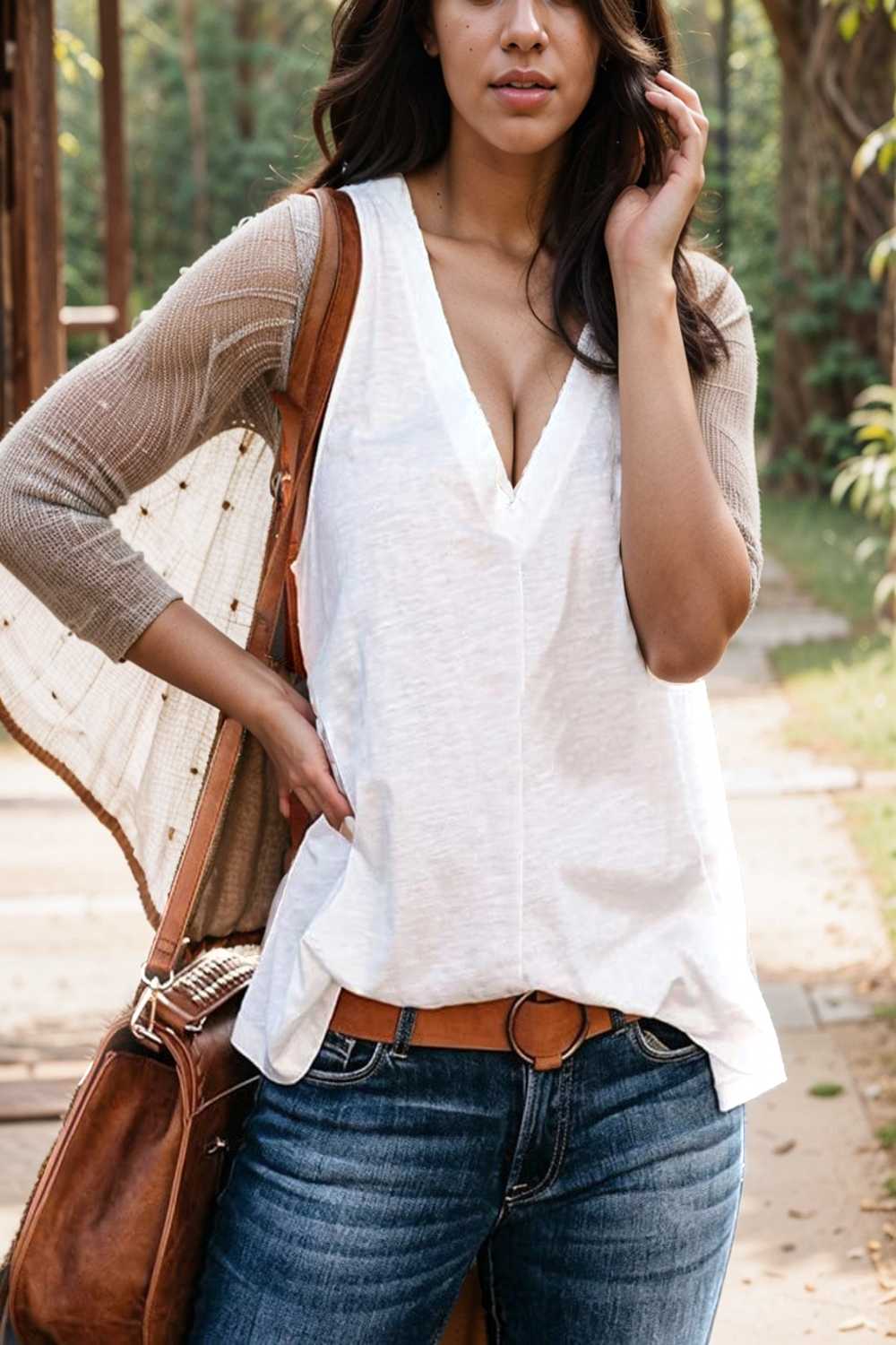comfort sleeveless v neck tank top in solid colors 108281