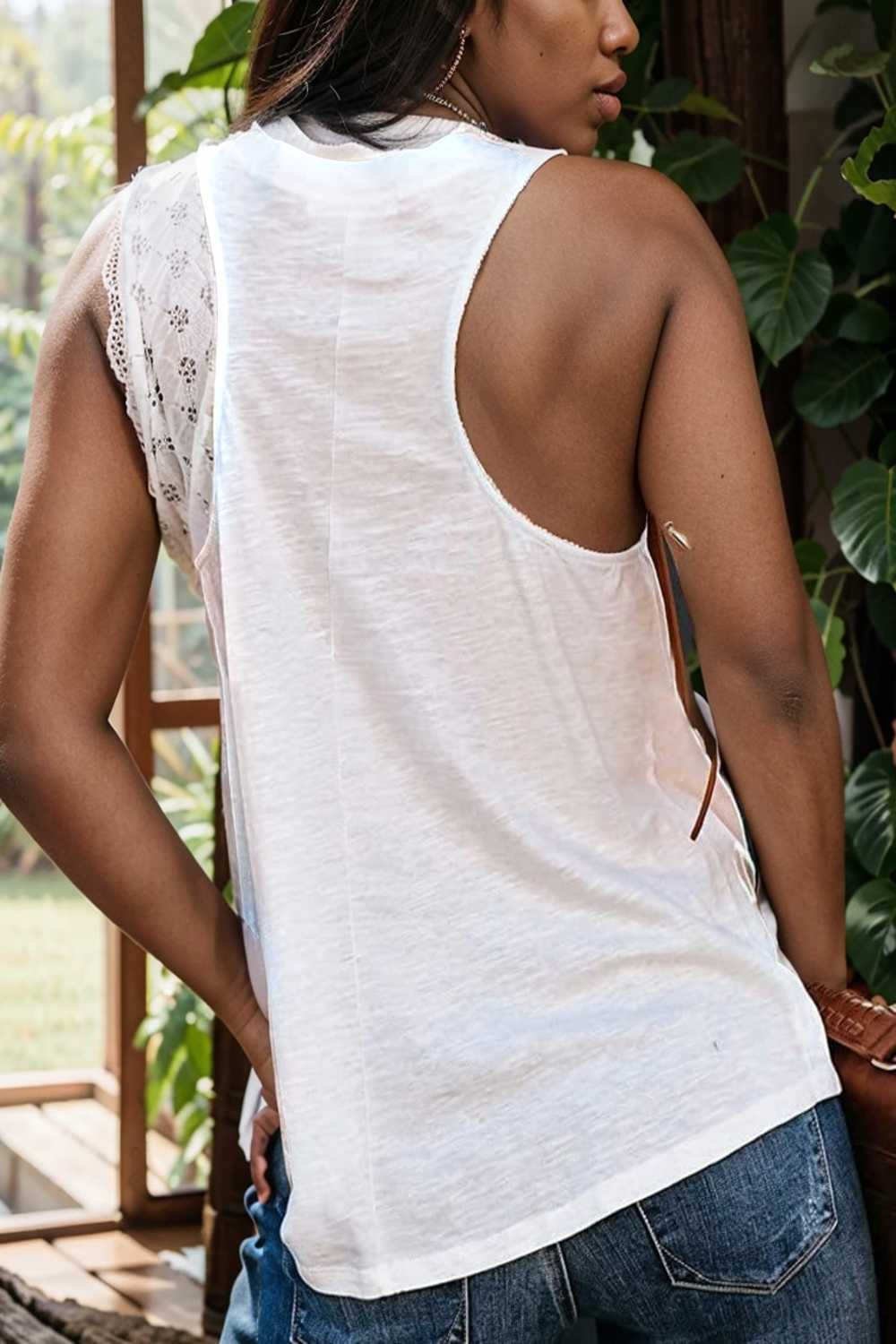 comfort sleeveless v neck tank top in solid colors 109059