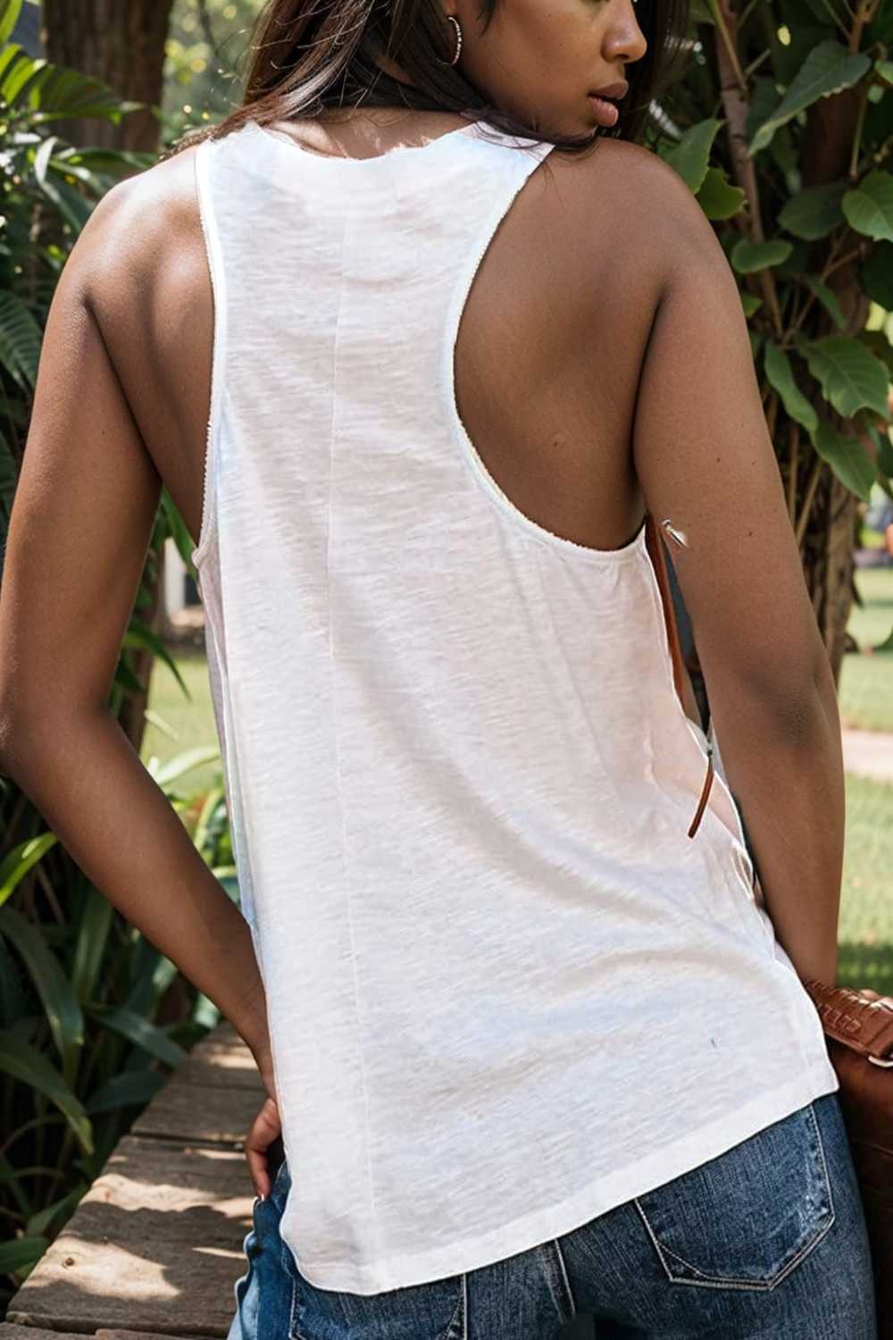 comfort sleeveless v neck tank top in solid colors 104840