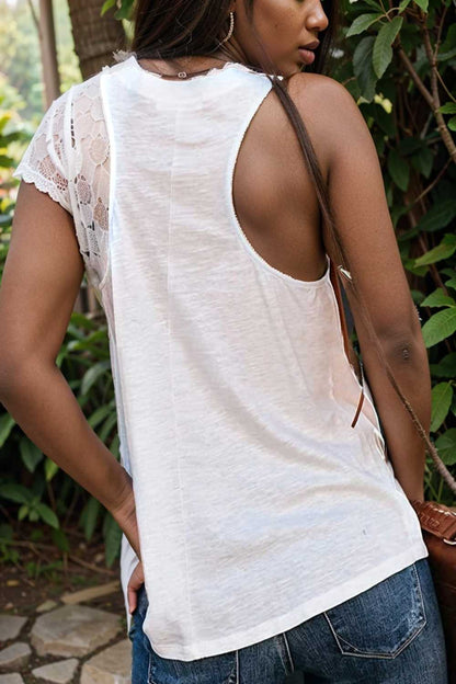 comfort sleeveless v neck tank top in solid colors 106282