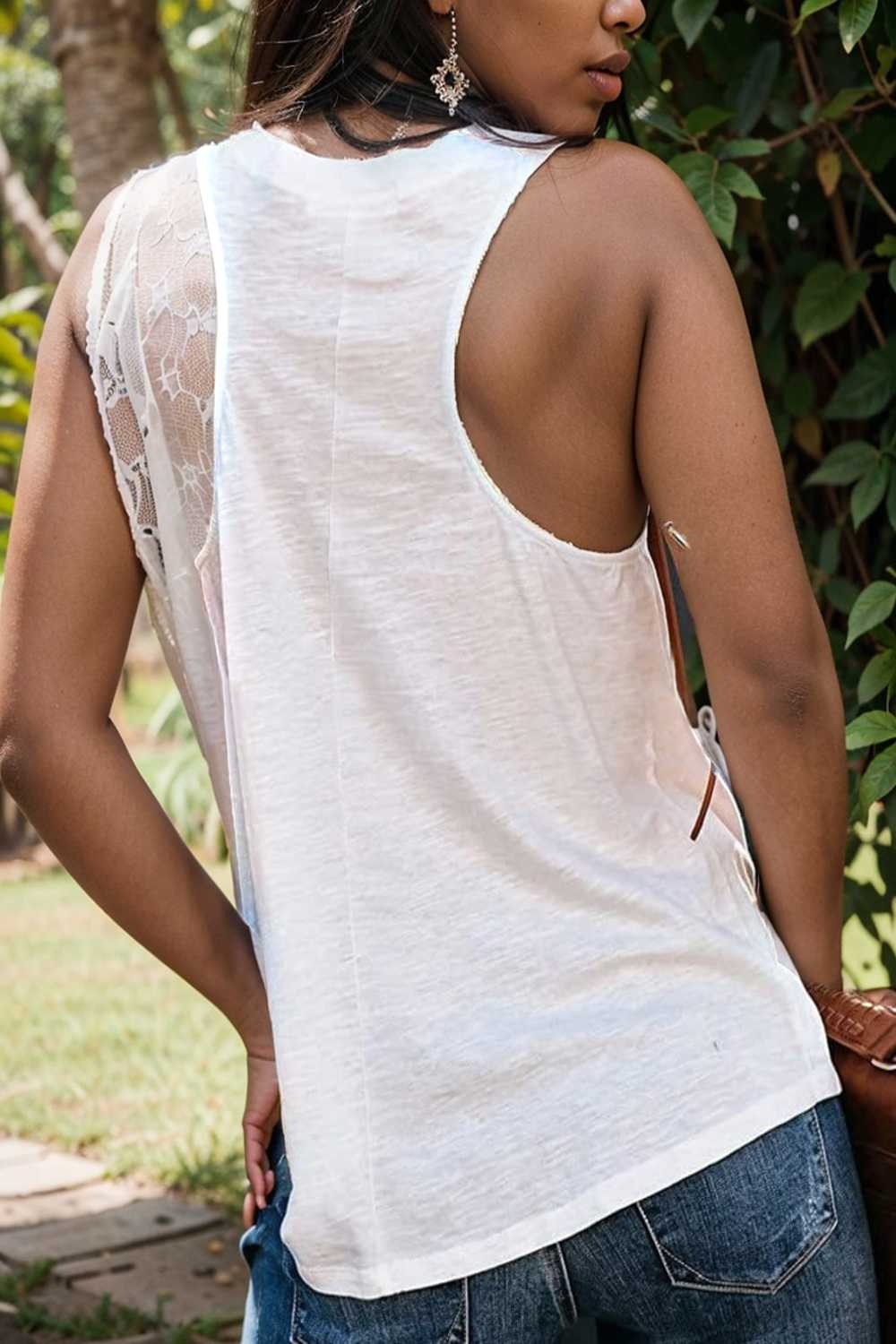 comfort sleeveless v neck tank top in solid colors 106277