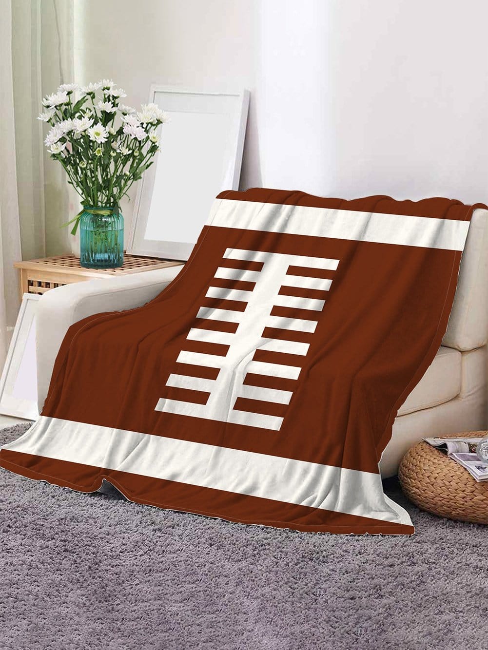 Cozy Sports Print Fleece Blanket - Southern Belle Style