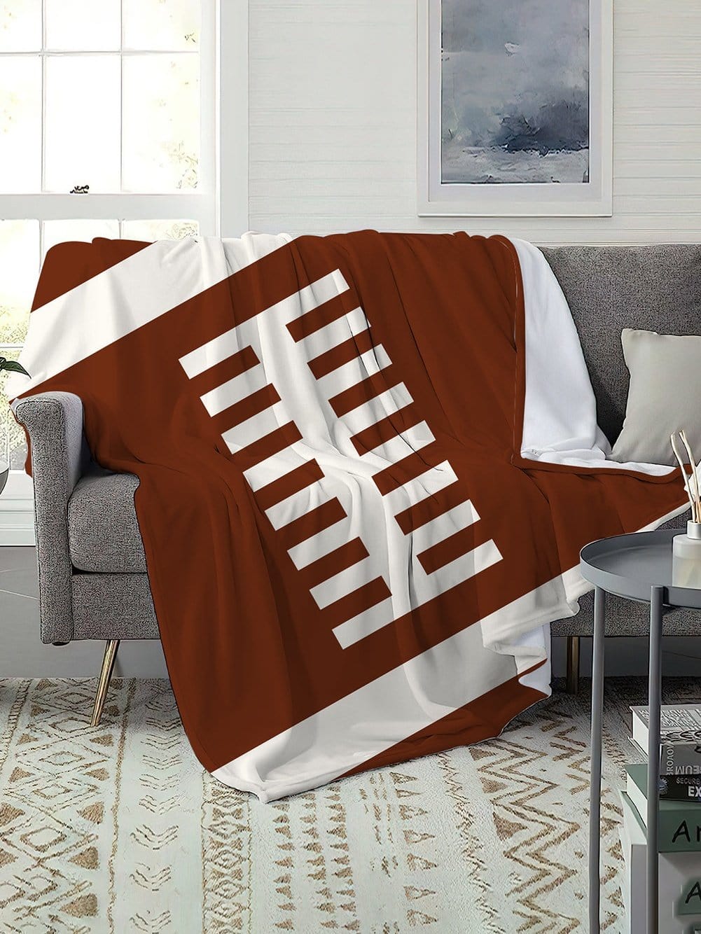 Cozy Sports Print Fleece Blanket - Southern Belle Style