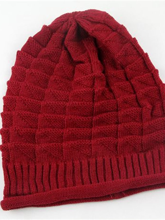Women's Hat Beanie / Slouchy Black Purple Wine Outdoor Home Street Knitted Pure Color Portable Windproof Comfort - LuckyFash™