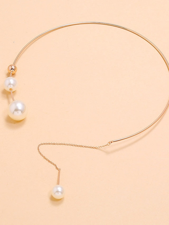 Women's necklace Chic & Modern Special Occasion Geometry Necklaces / Imitation Pearl / Fall / Winter / Spring / Summer - LuckyFash™