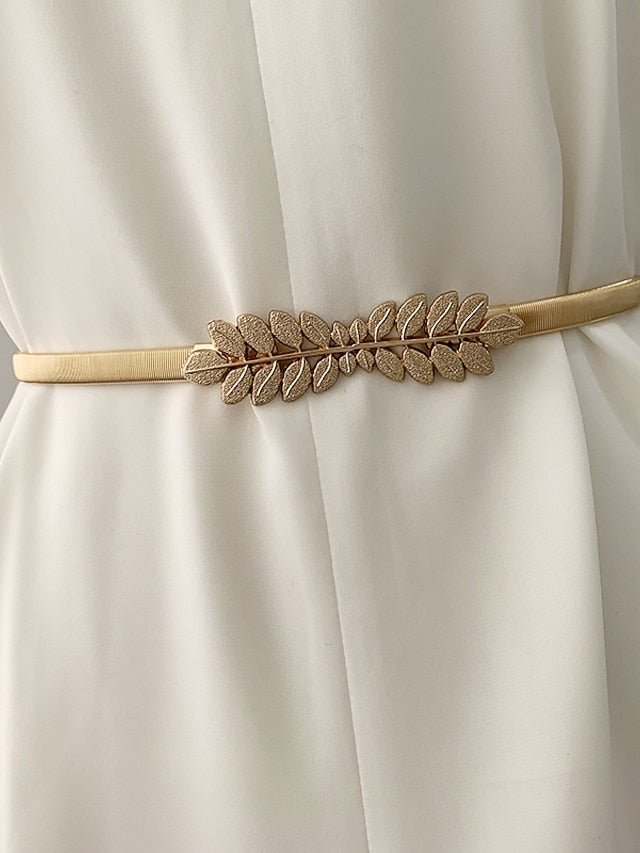 Women's Belt Alloy Gold Skinny Belt Outdoor Dailywear Daily Holiday Pure Color / Spring / Summer / Fall / Winter - LuckyFash™