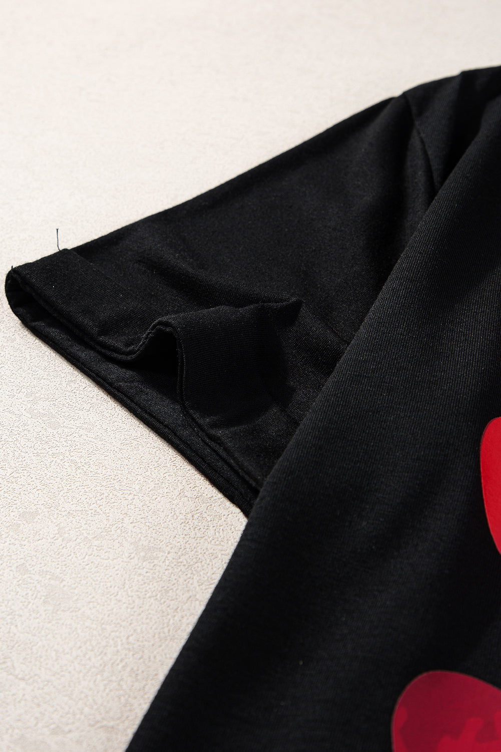 Black Valentine's Day Heart T-Shirts