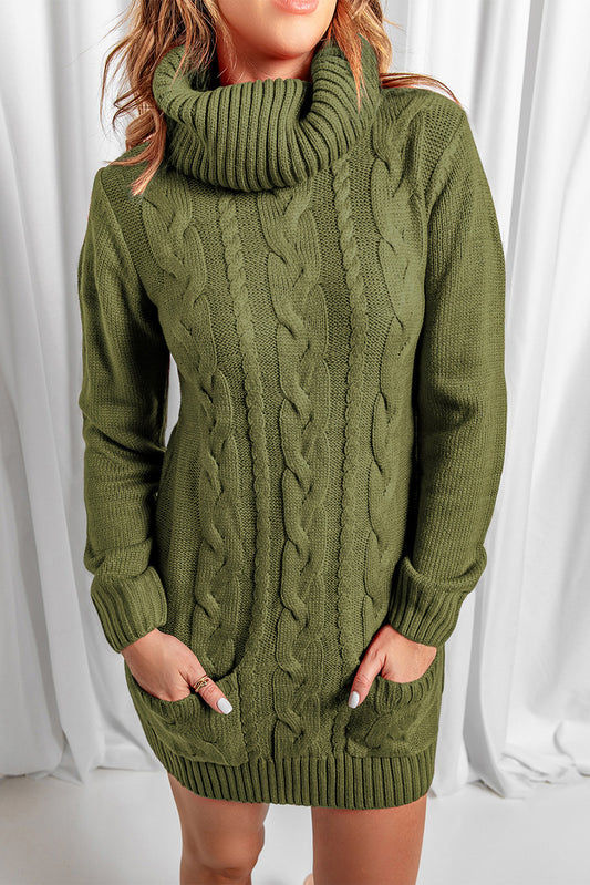 cable knit sweater dress
