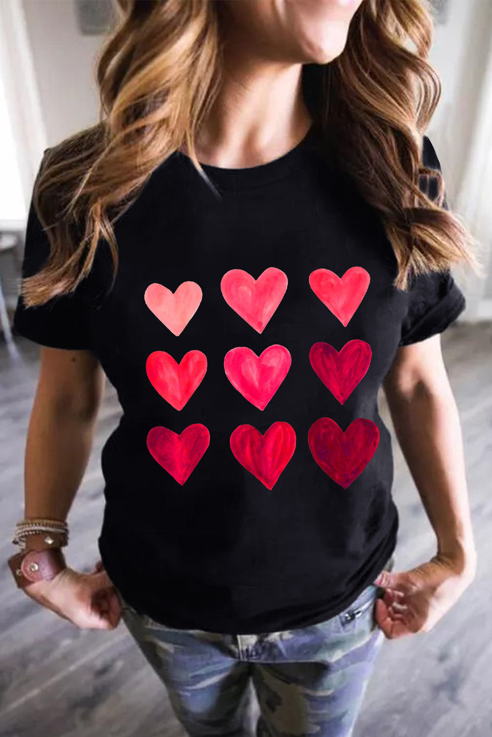 Black Valentine's Day Heart T-Shirts