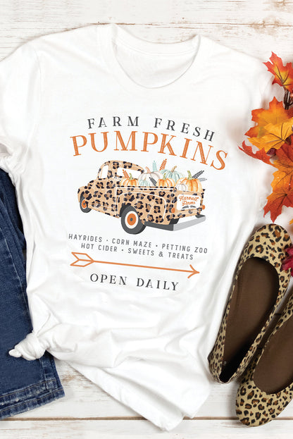 White Farm Fresh Pumpkin Open Daily T-Shirts