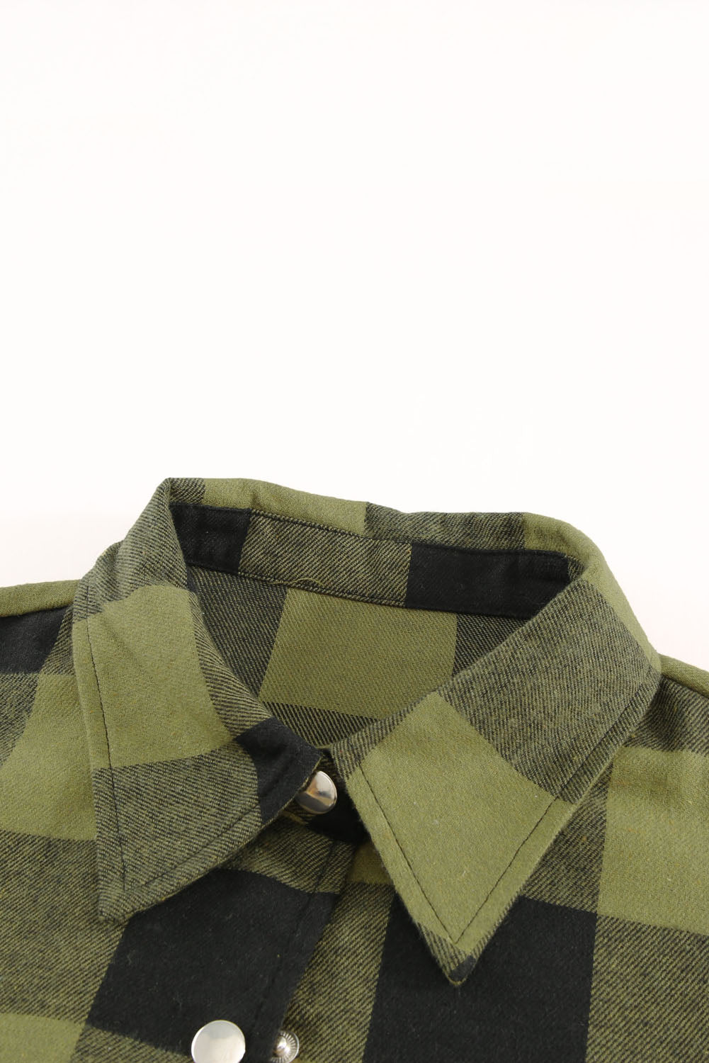 Lapel Collar Single Breasted Loose Plaid Wool Coat